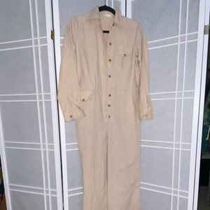 Vintage 1970s wool linen jumpsuit
